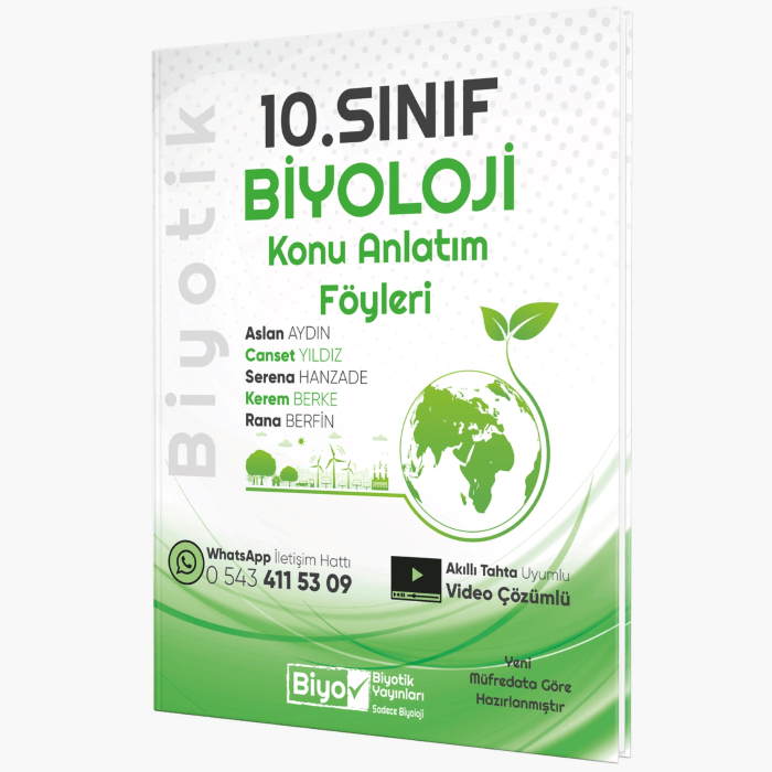 Biyotik Yayınları 10. Sınıf Biyoloji Konu Anlatım Föyleri