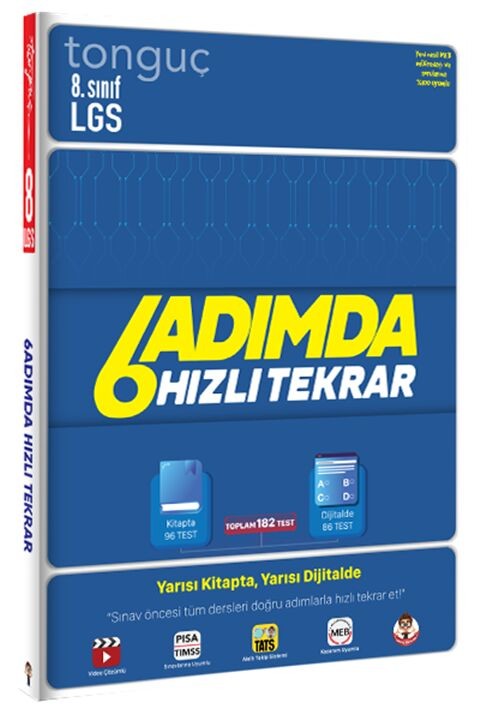 8. Sınıf LGS 6 Adımda Hızlı Tekrar Tonguç Akademi