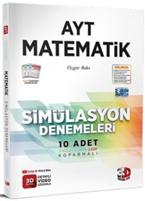 3D Yayınları AYT Matematik Simülasyon 10 lu Denemeleri