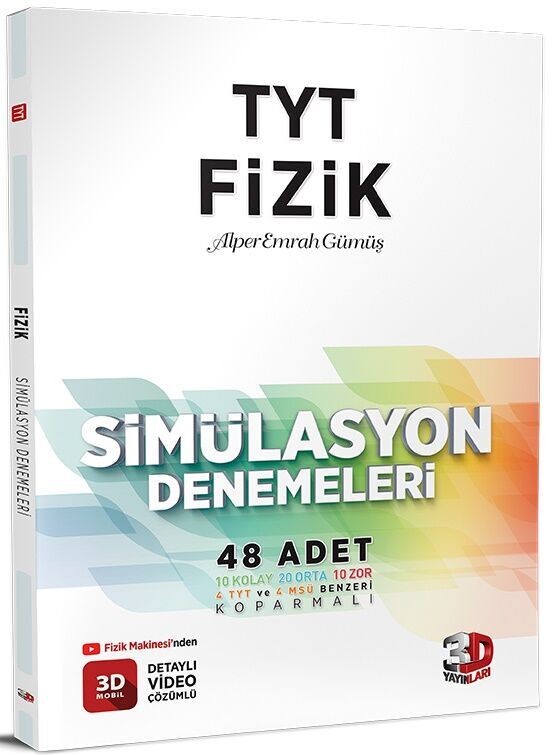 3D Yayınları TYT Fizik Simülasyon 48 Deneme