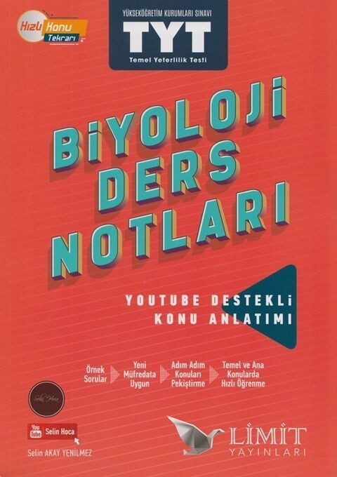 Limit Yayınları  Tyt Biyoloji Ders Notları