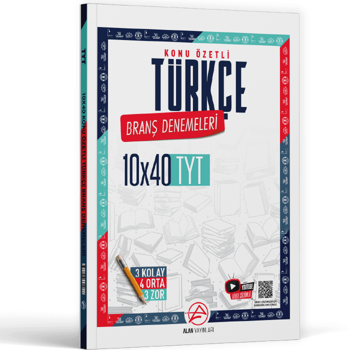 Alan Yayınları TYT Türkçe Konu Özetli 10 x 40 Branş Denemeleri