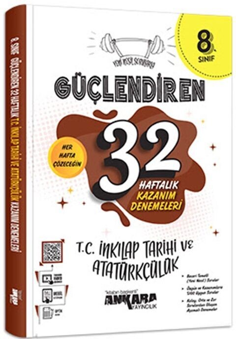 Ankara Yayıncılık 8. Sınıf 32 Haftalık Güçlendiren Kazanım Deneme - İnkılap ve Atatürkçülük