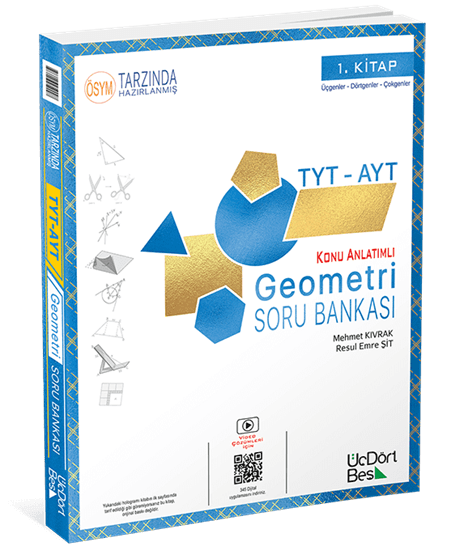 ÜçDörtBeş Yayınları TYT AYT Geometri Soru Bankası 1. Kitap