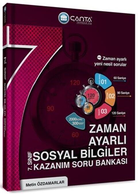 Çanta Yayınları 7. Sınıf Sosyal Bilgiler Zaman Ayarlı Kazanım Soru Bankası