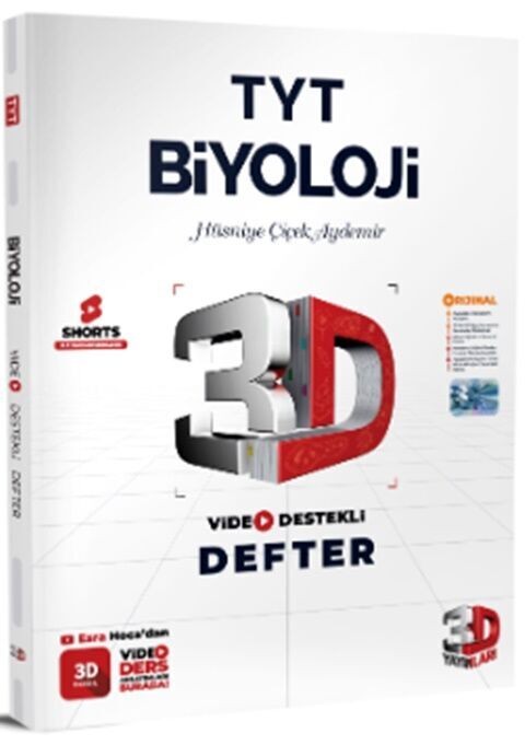 3D Yayınları TYT Biyoloji Video Destekli Defter