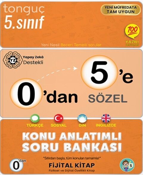 5. Sınıf 0 dan 5 e Sözel Konu Anlatımlı Soru Bankası Tonguç Akademi
