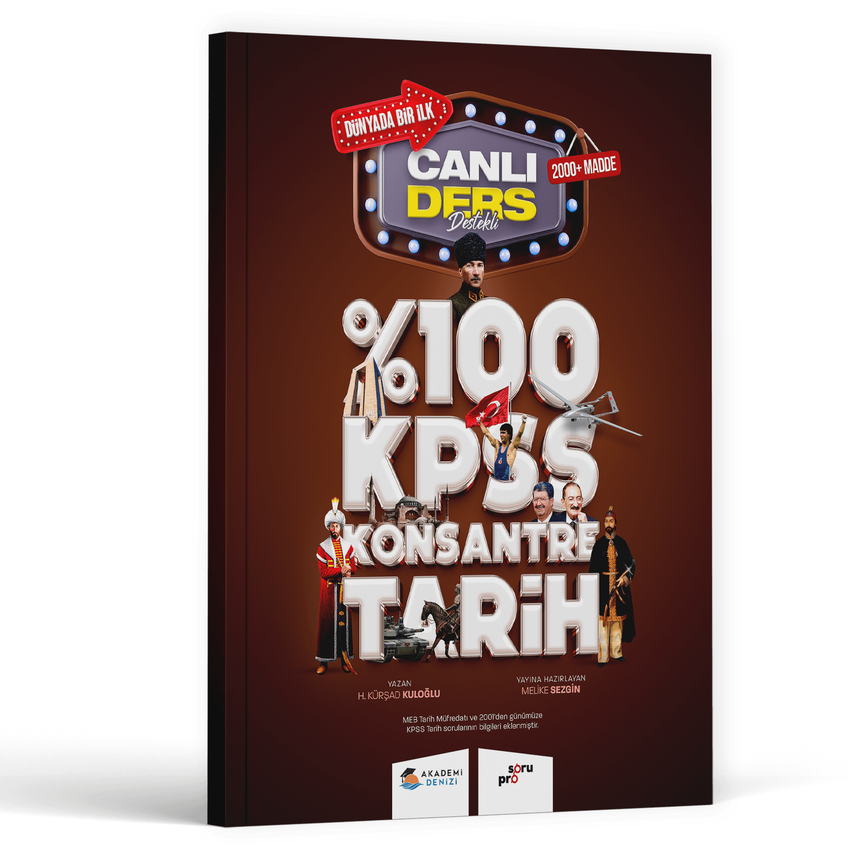 Akademi Denizi Yayınları 100% KPSS Konsantre Tarih (Canlı Tarih Video Kamp Hediyeli)