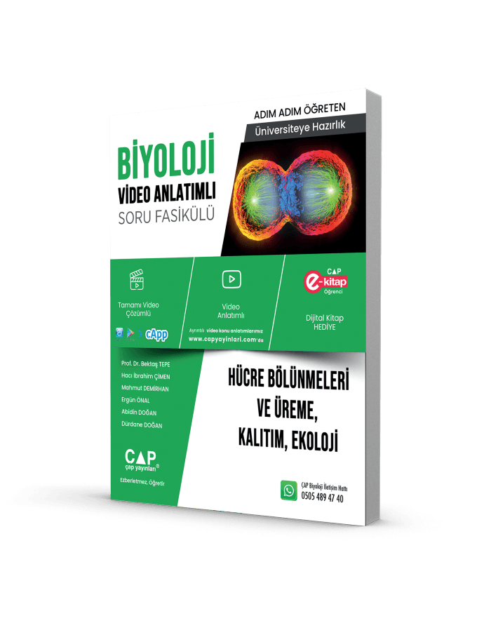 Çap Yayınları Üniversiteye Hazırlık Biyoloji Hücre Bölünmeleri ve Üreme Kalıtım Ekoloji Soru Fasikülü