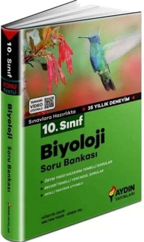 Aydın Yayınları 10. Sınıf Biyoloji Soru Bankası