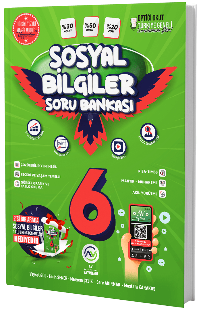Av Yayınları 6. Sınıf Sosyal Bilgiler Soru Bankası