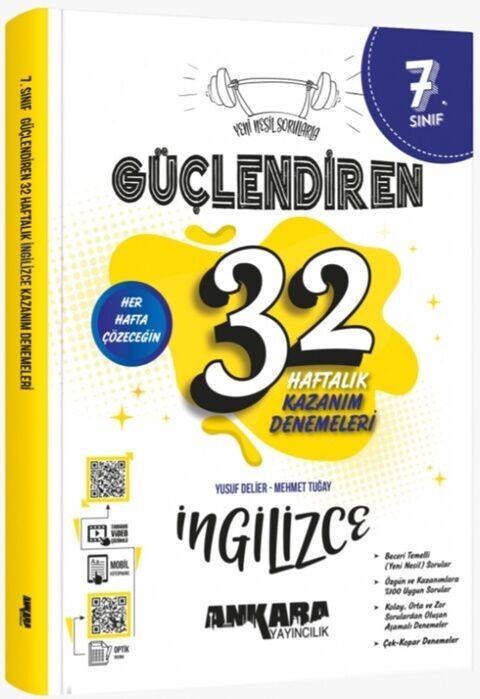 Ankara Yayıncılık 7. Sınıf 32 Haftalık Güçlendiren Kazanım Deneme - İngilizce