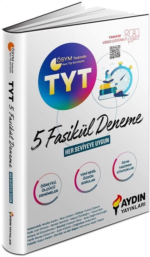 Aydın Yayınları TYT 5 Fasikül Deneme