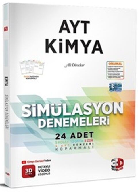 3D Yayınları AYT Kimya Simülasyon 24 Deneme