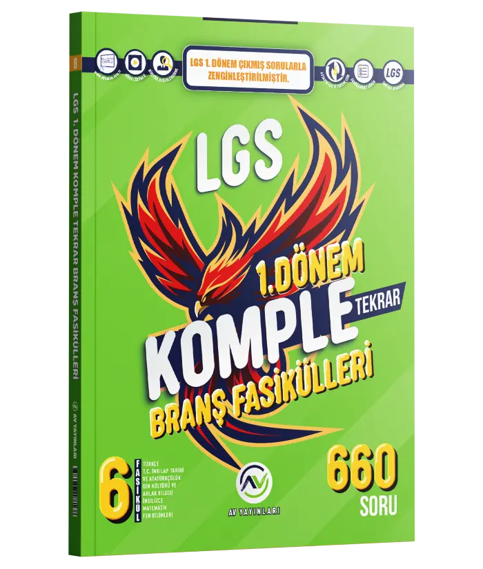 8. Sınıf LGS 1. Dönem Komple Tekrar Branş | Aska Kitap