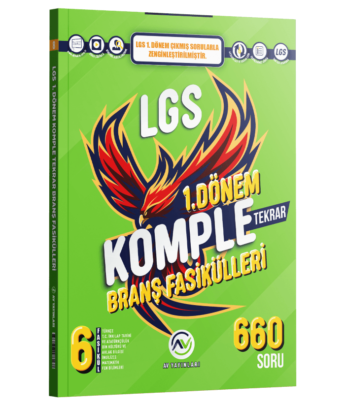Av Yayınları 8. Sınıf LGS 1. Dönem Komple Tekrar Branş Fasikülleri 660 Soru Deneme
