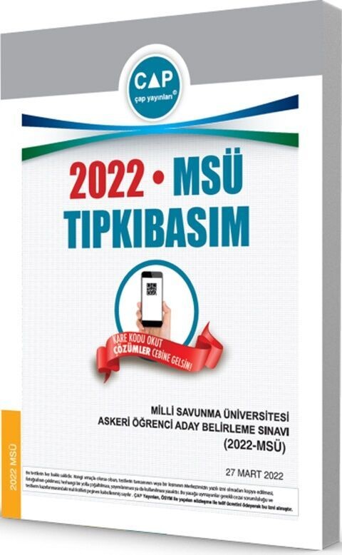 Çap Yayınları Üniversiteye Hazırlık MSÜ 2022 Tıpkı Basım