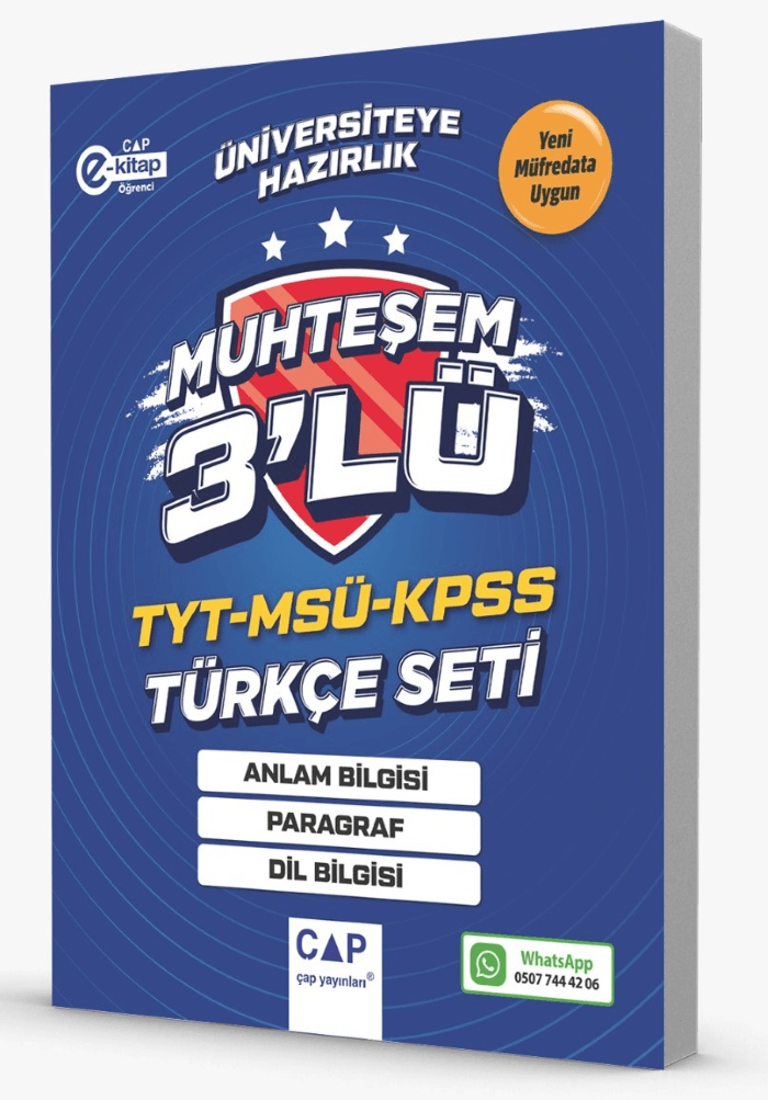 Çap Yayınları TYT AYT MSÜ Muhteşem 3 lü Türkçe Seti
