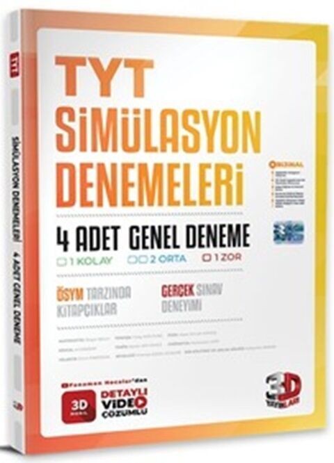 3D Yayınları TYT 4 lü Simülasyon Genel Deneme