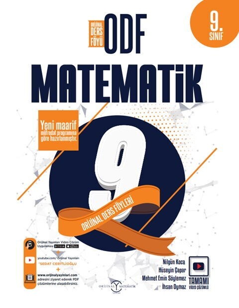 Orijinal Yayınları 9. Sınıf Matematik ODF KDT Seti