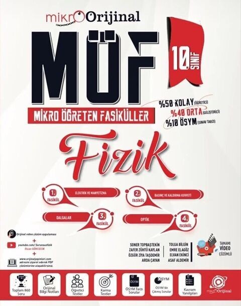 Orijinal Mikro 10. Sınıf Fizik MÖF Mikro Öğreten Fasiküller