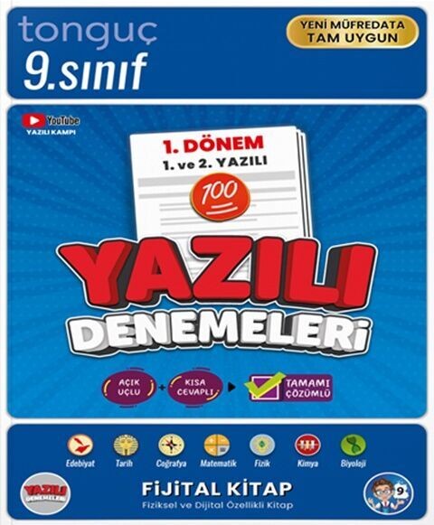 9. Sınıf Yazılı Denemeleri 1. Dönem 1 ve 2. Yazılı Tonguç Akademi