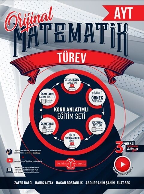 Orijinal Yayınları AYT Matematik Türev Konu Anlatımlı