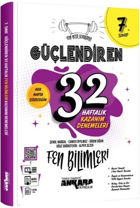 Ankara Yayıncılık 7. Sınıf 32 Haftalık Güçlendiren Kazanım Deneme - Fen Bilimleri