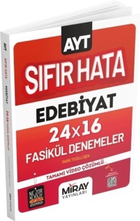 Miray Yayınları Sıfır Hata AYT Edebiyat 16 Deneme