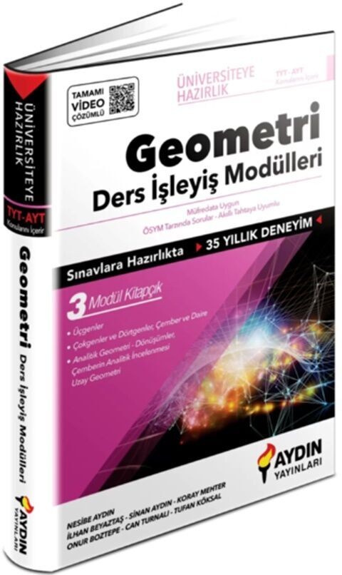 Aydın Yayınları Üniversiteye Hazırlık TYT - AYT Geometri Ders İşleyiş Modülleri