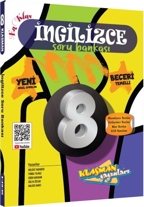 Klasman Yayınları 8. Sınıf İngilizce Soru Bankası