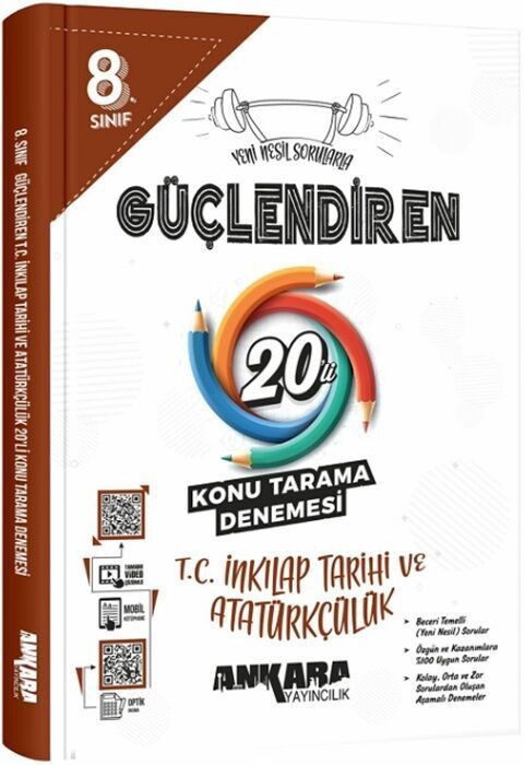 Ankara Yayıncılık 8. Sınıf Güçlendiren 20 li Branş Deneme - İnkılap ve Atatürkçülük