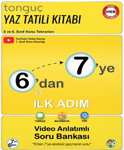 6 dan 7 ye Hazırlık Kitabı Tonguç Akademi