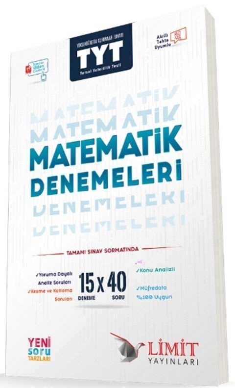 Limit Yayınları  Tyt 15 li Matematik Denemeleri