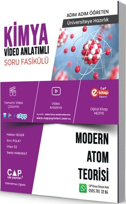 Çap Yayınları Kimya Modern Atom Teorisi Konu Anlatımlı Soru Bankası