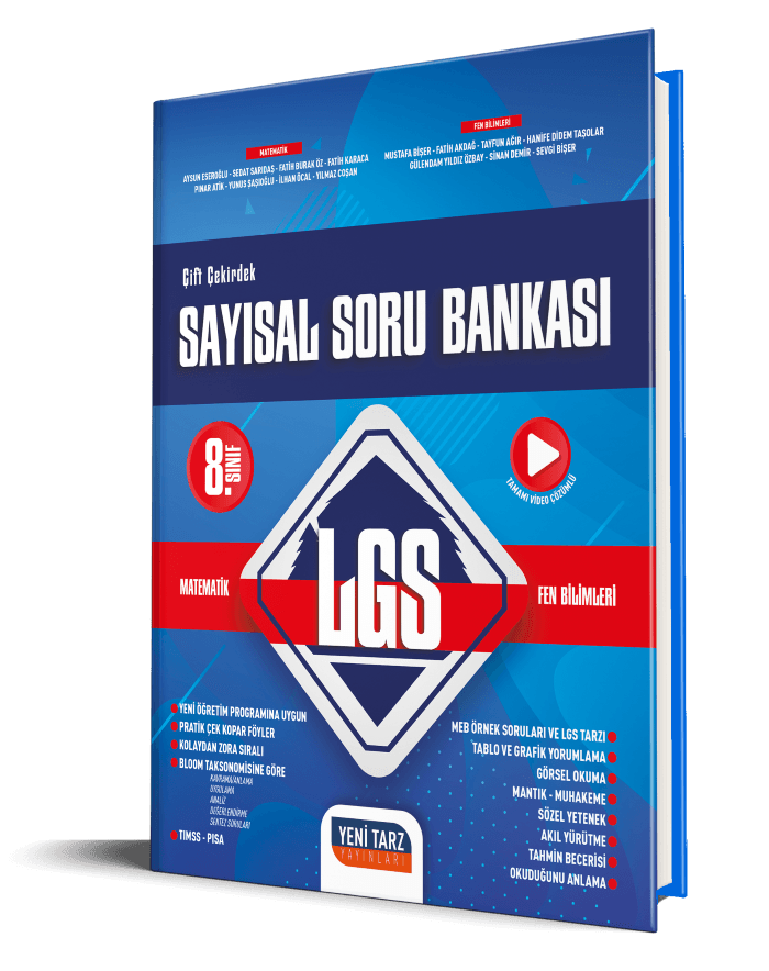 Yeni Tarz Yayınları 8.Sınıf LGS Sayısal Soru Bankası