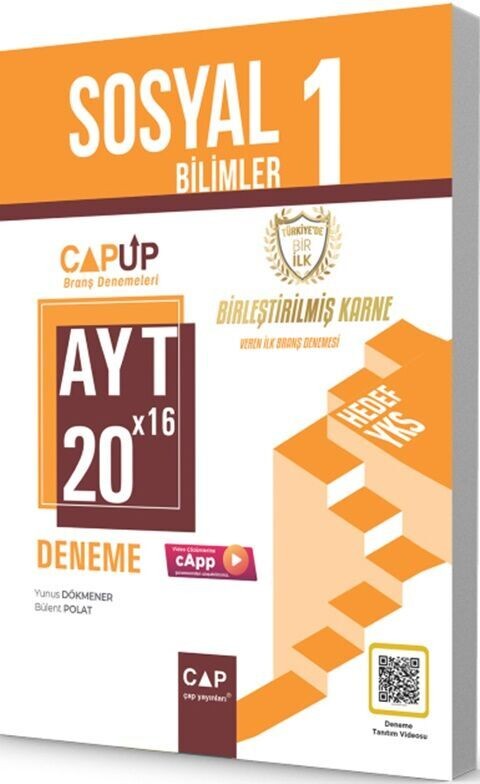 Çap Yayınları AYT Sosyal Bilimler 1 20 X 16 Up Deneme
