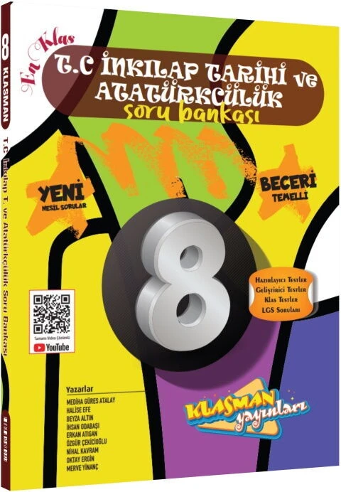 Klasman Yayınları 8. Sınıf T.C. İnkılap Tarihi ve Atatürkçülük Soru Bankası