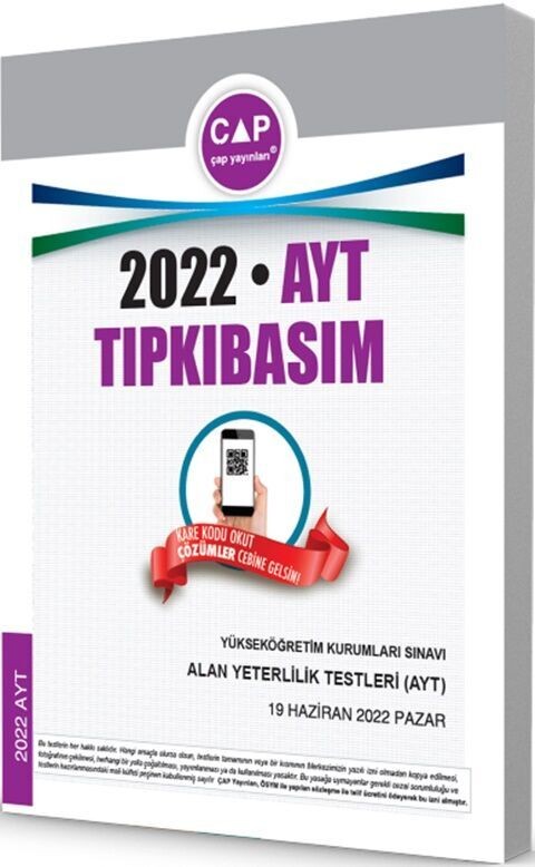 Çap Yayınları 2022 AYT Tıpkı Basım