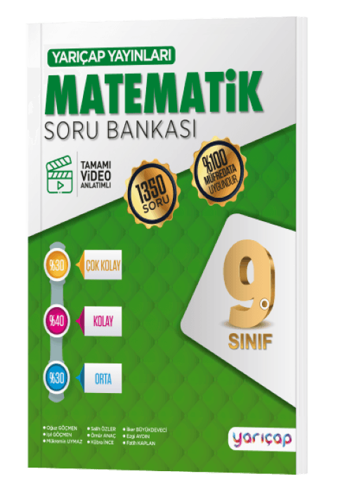 YarıÇap Yayınları 9. Sınıf Matematik Soru Bankası