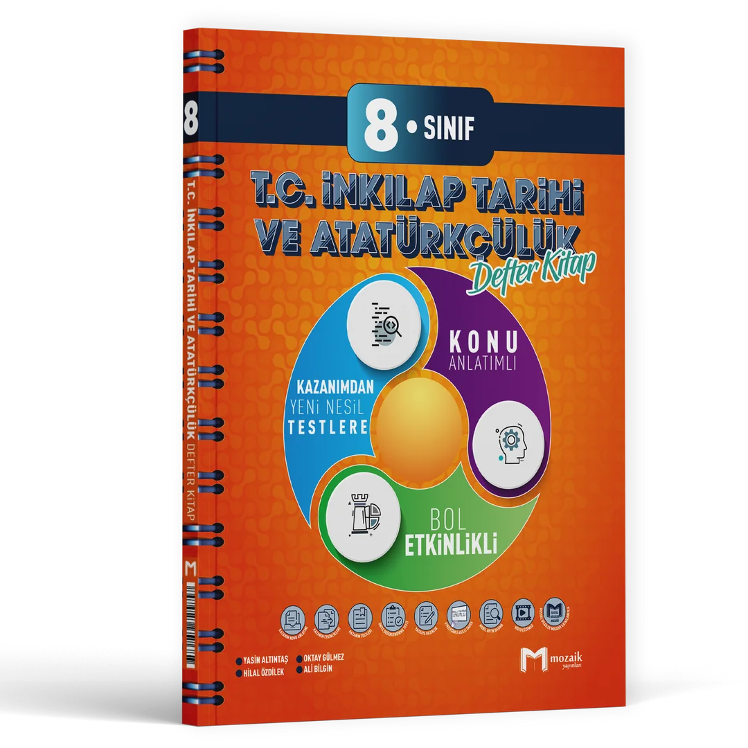 Mozaik Yayınları 8. Sınıf T.C. İnkılap Tarihi ve Atatürkçülük Defter Kitap