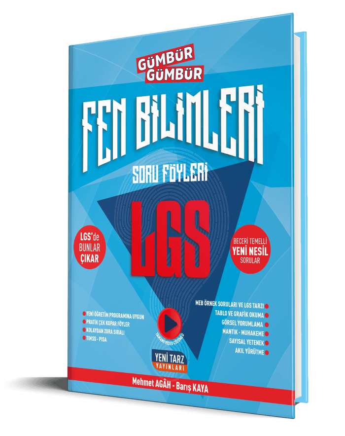 Yeni Tarz Yayınları 8.Sınıf LGS Fen Bilimleri Gümbür Gümbür Soru Föyleri