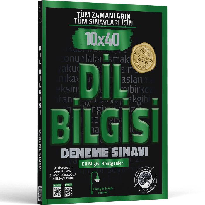 Edebiyat Sokağı Yayınları Tüm Zamanların Tüm Sınavları İçin Dil Bilgisi 10 x 40 Deneme Sınavı