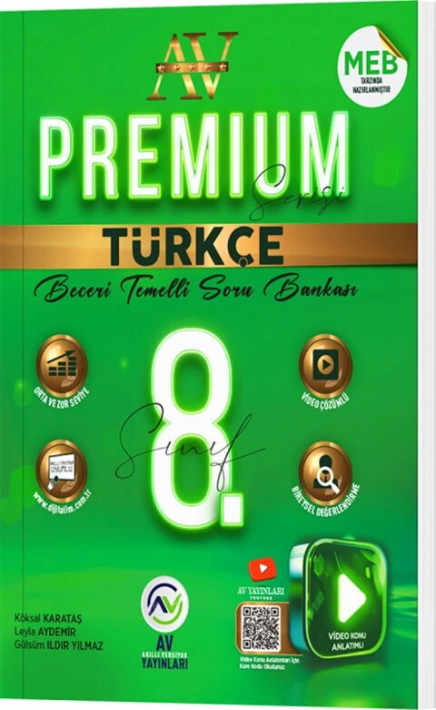 Av Yayınları 8. Sınıf Türkçe Premium Beceri Temelli Soru Bankası