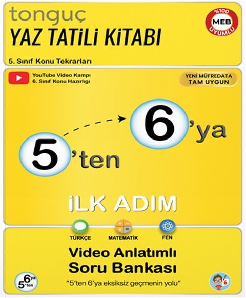 5 ten 6 ya İlk Adım Yaz Tatili Kitabı Tonguç Akademi