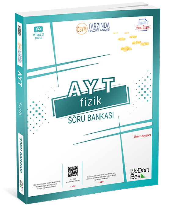 ÜçDörtBeş Yayınları AYT Fizik Soru Bankası