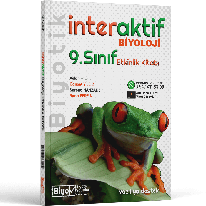 Biyotik Yayınları 9. Sınıf Biyoloji İnteraktif Etkinlik Kitabı