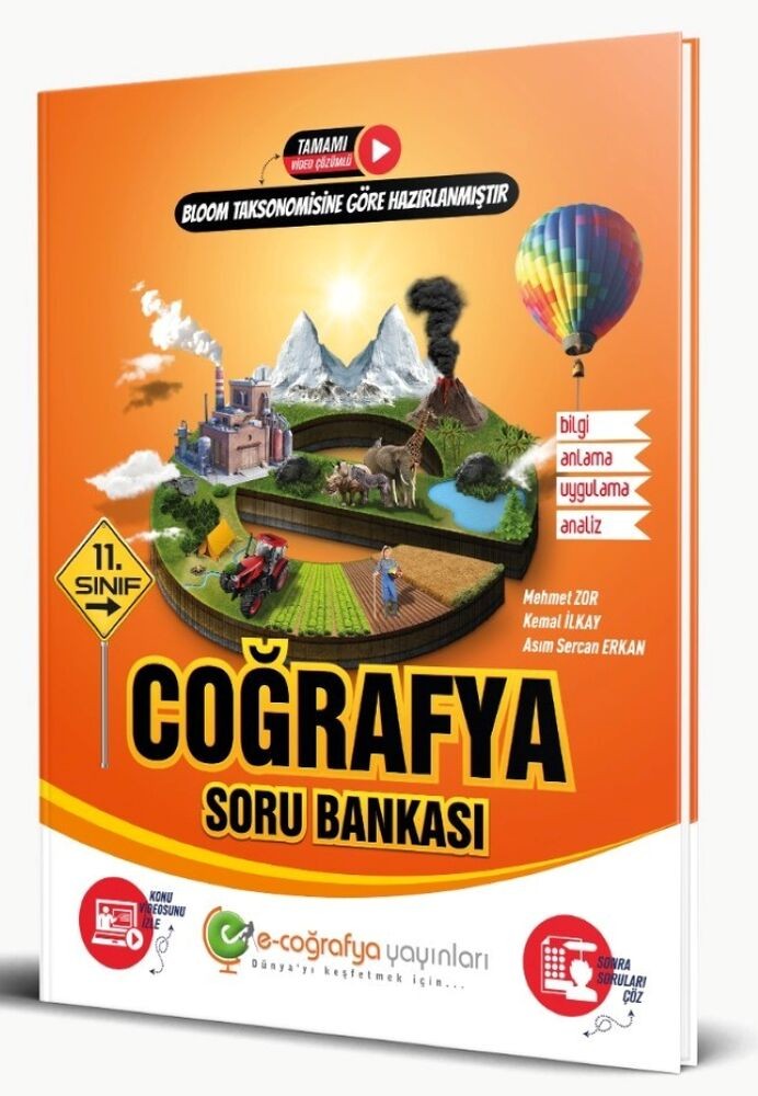 E-coğrafya Yayınları 11. Sınıf Coğrafya Soru Bankası