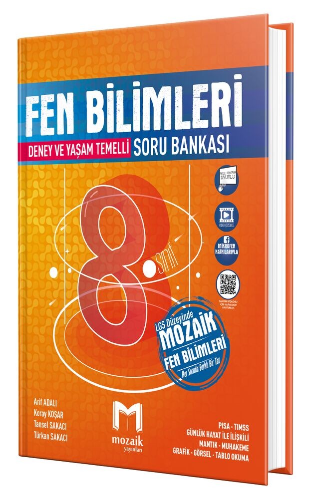 Mozaik Yayınları 8. Sınıf Fen Bilimleri Soru Bankası