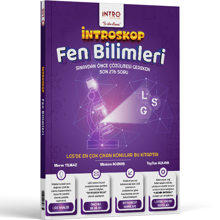 İntro Yayınları 8. Sınıf LGS Fen Bilimleri İntroskop Soru Bankası